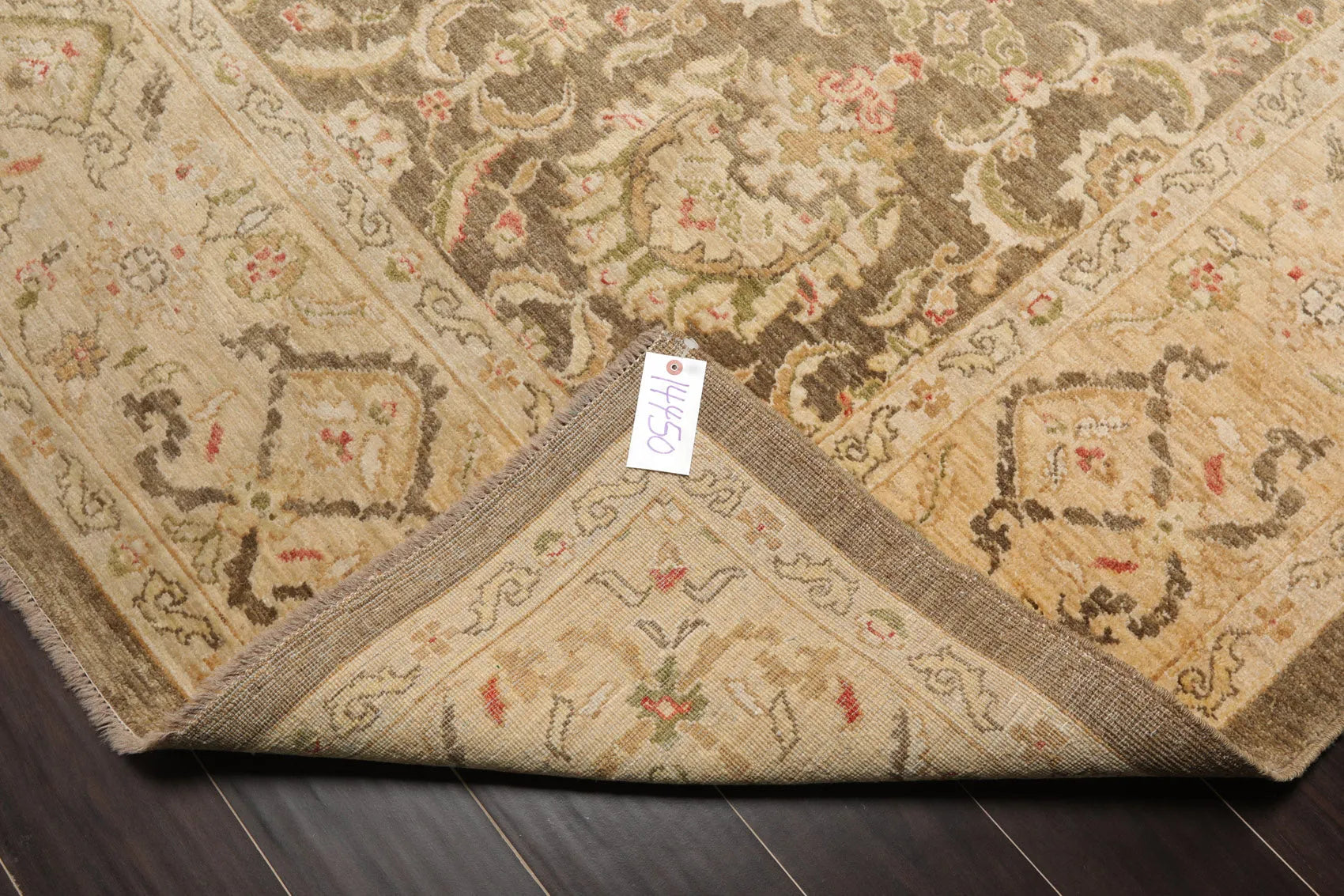 8x10 Olive Green, Beige Hand Knotted 100% Wool Peshawar Traditional Oriental Area Rug