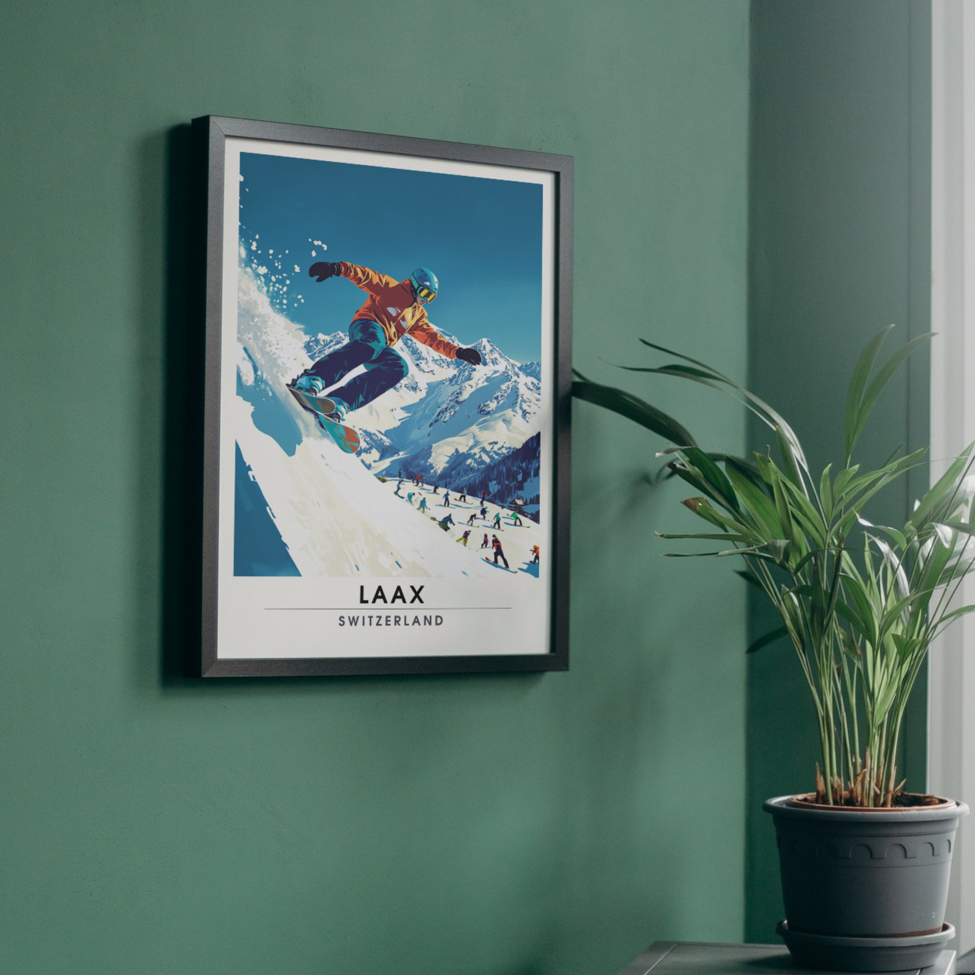 Affiche Laax, Suisse | impression Laax, Affiche de ski
