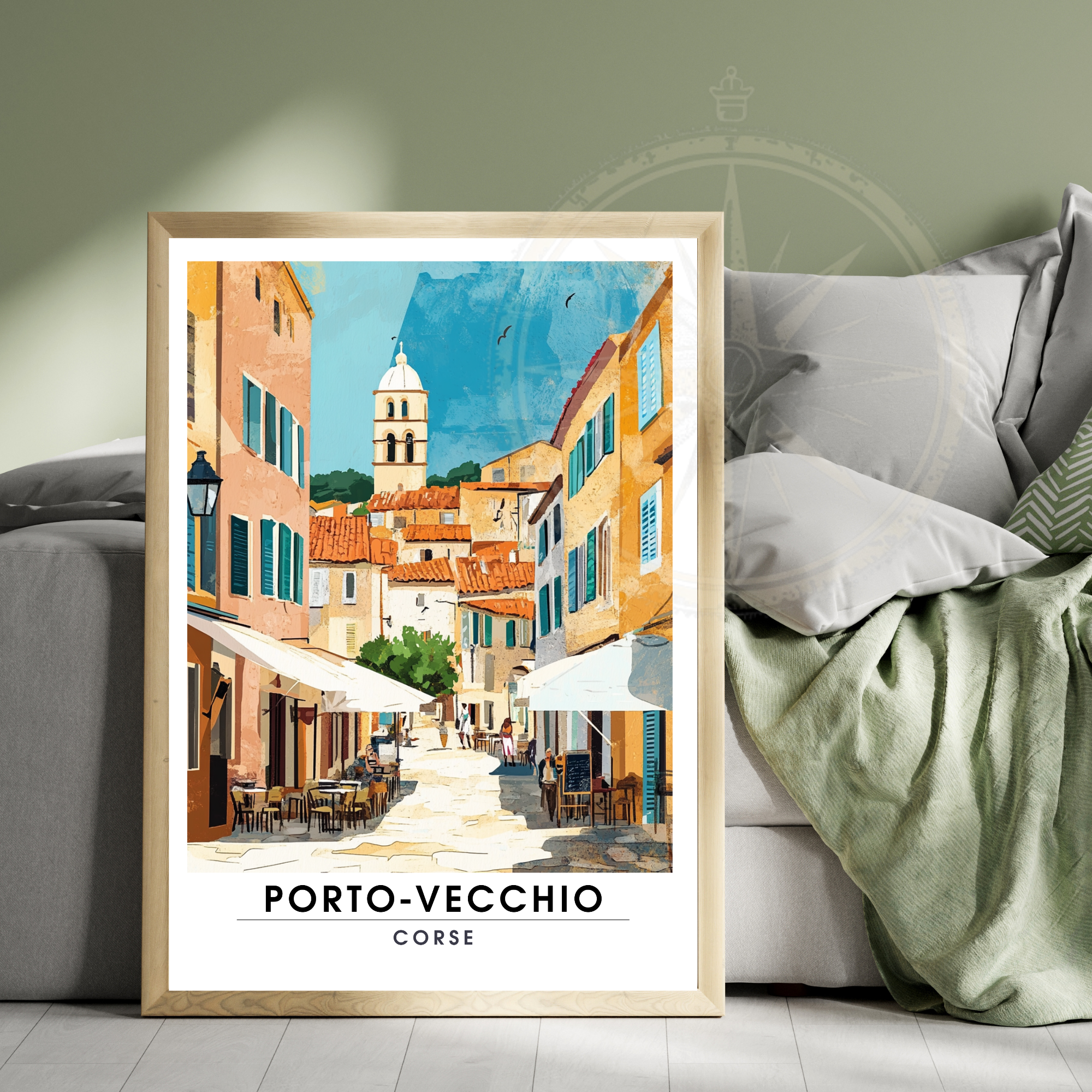 Affiche Porto Vecchio | Poster décoratif Corse | Affiche Corse