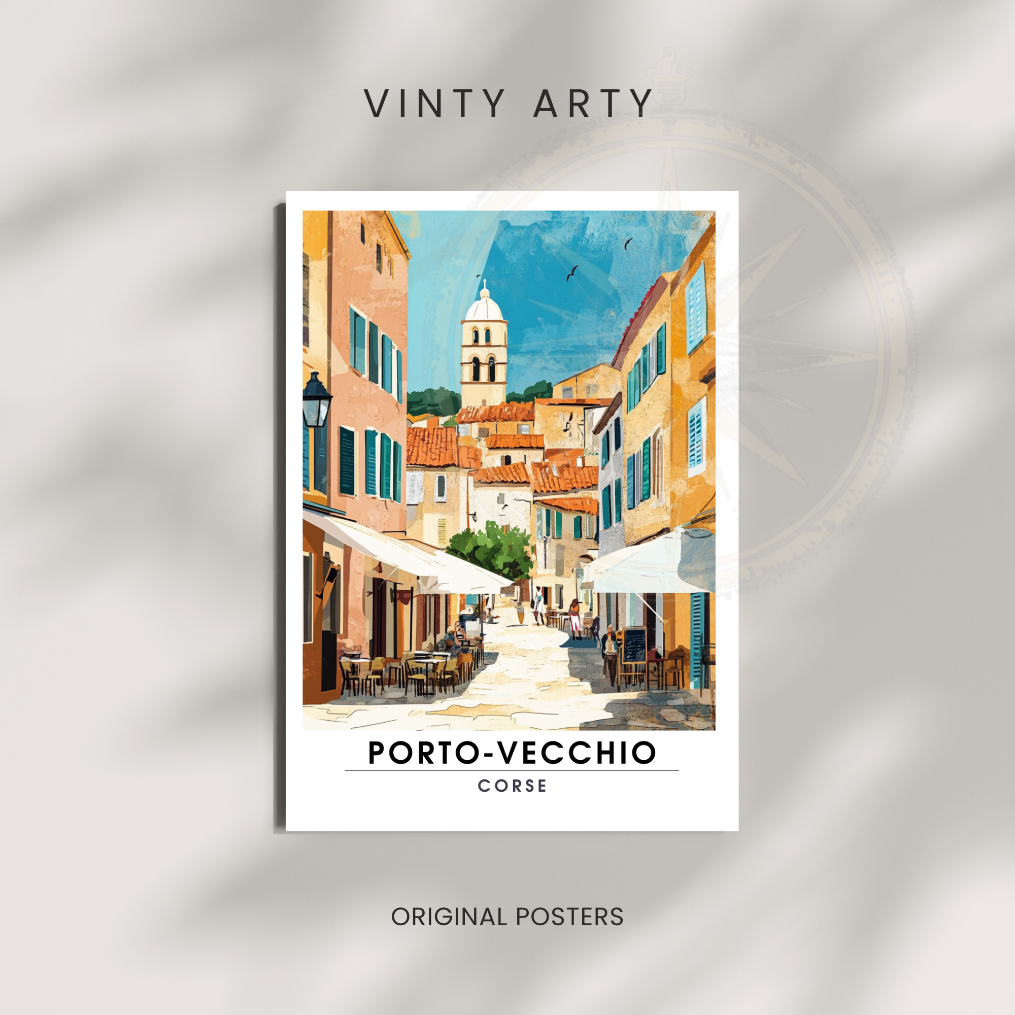 Affiche Porto Vecchio | Poster décoratif Corse | Affiche Corse