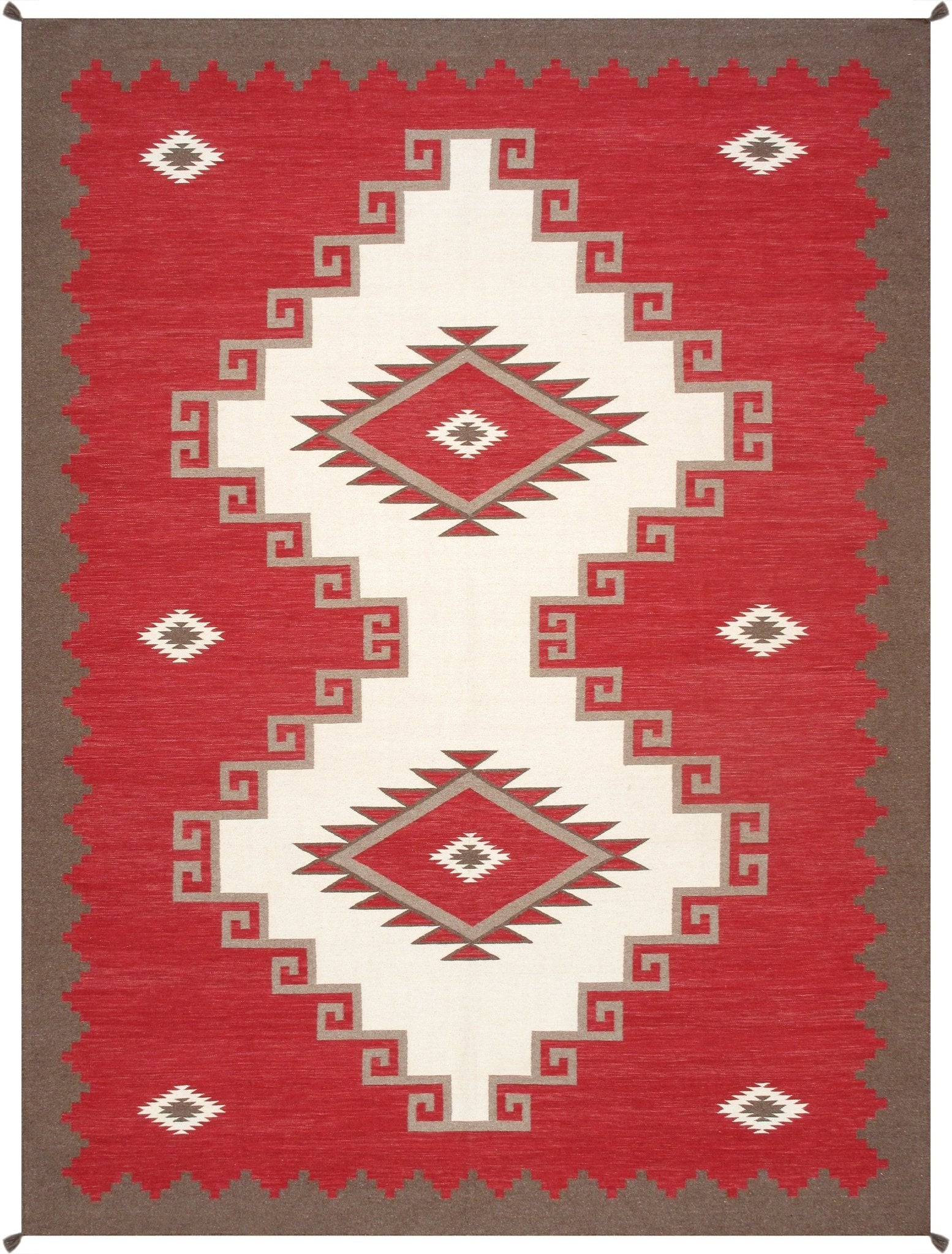 Canvello Tuscany Reversible Wool Ivory Area Rug- 9'1'' X 12' 2''